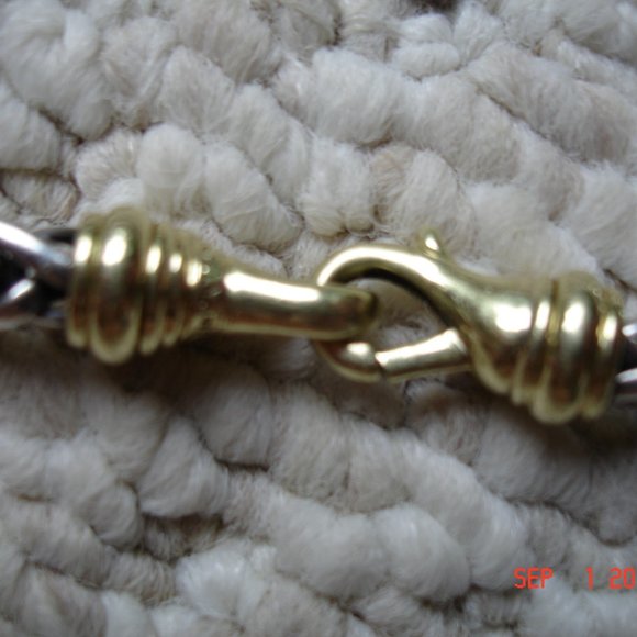 David Yurman Wheat 14K Gold/SS .925 Bracelet - Picture 9 of 10